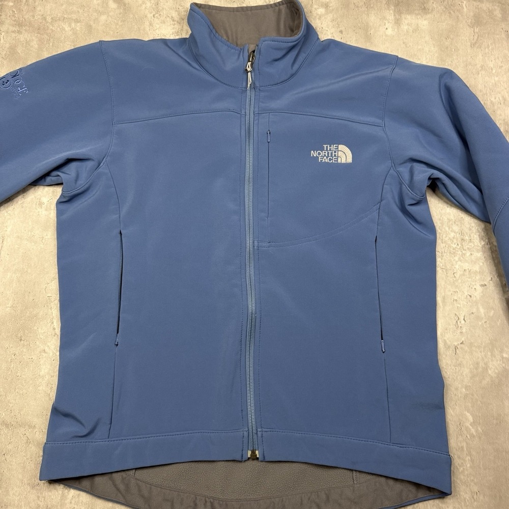 The North Face Apex Bionic Soft Shell Jacket Womens M Blue Full Zip Windproof